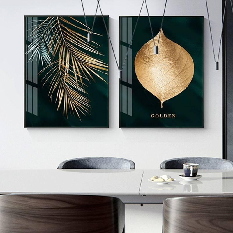 Golden Leaves Wall Canvas - Image 9