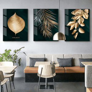 Golden Leaves Wall Canvas
