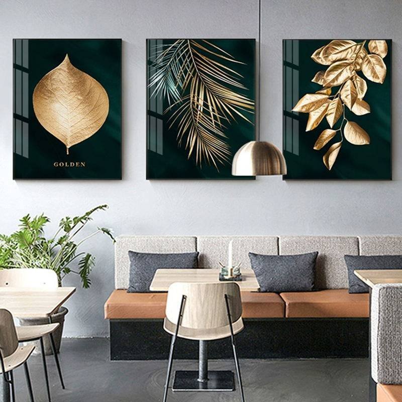 Golden Leaves Wall Canvas - Image 6