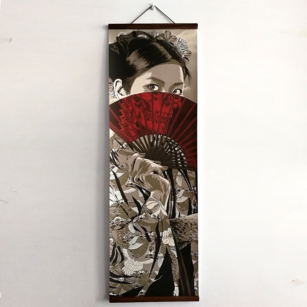 Samurai and Tiger Printed Ukiyoe Style Wall Poster - Image 4