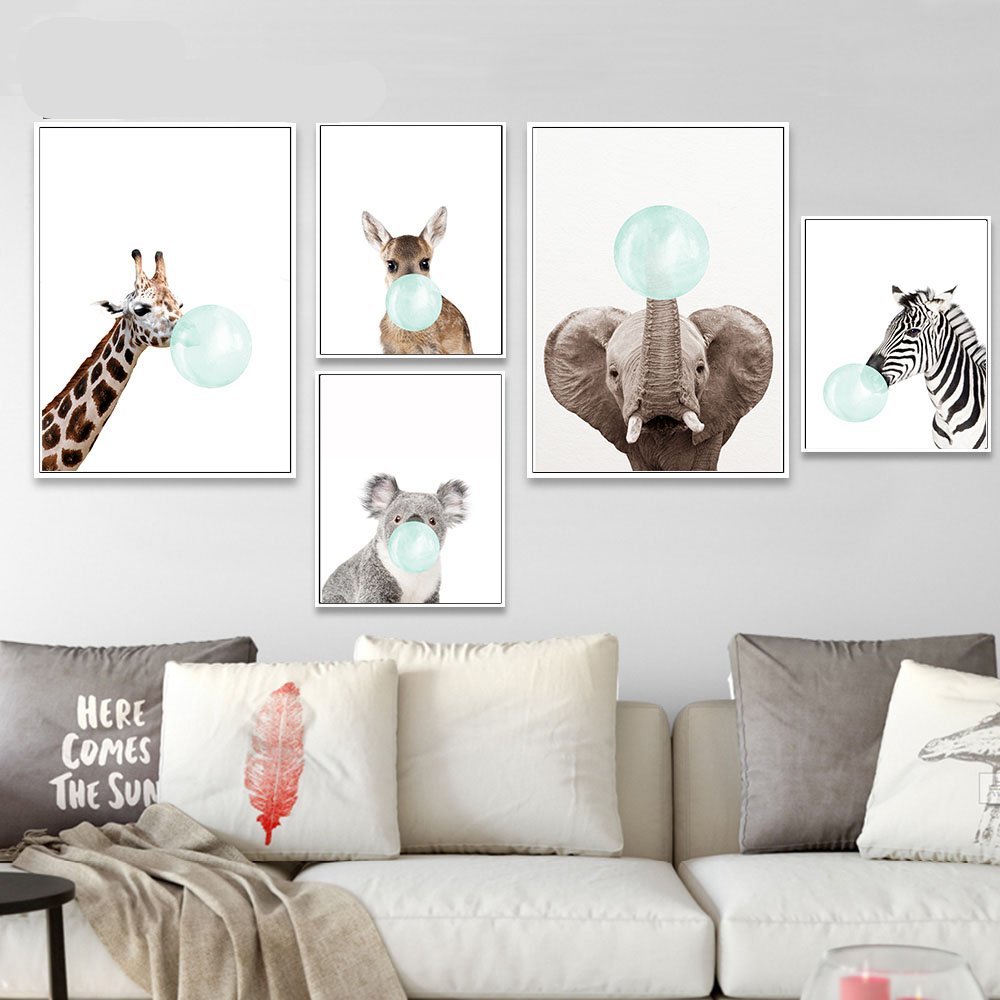 Cute Animals Canvas Poster