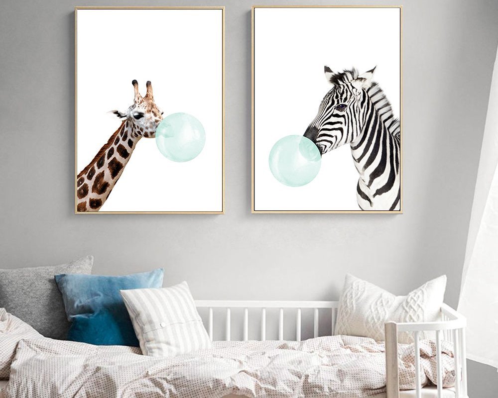 Cute Animals Canvas Poster - Image 3