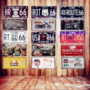Vintage Car Plate Bar Sign