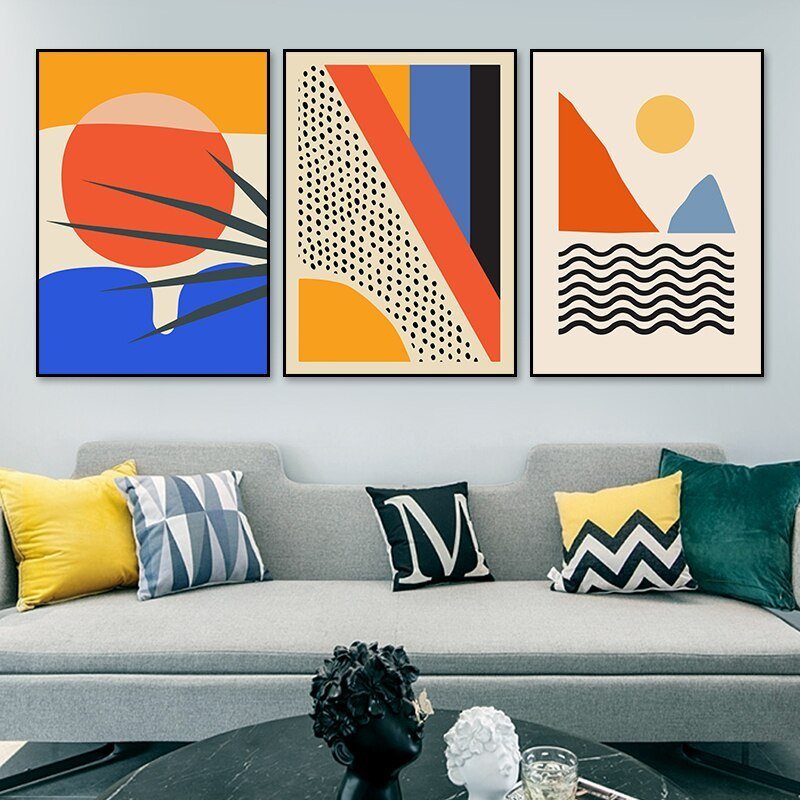 Geometric Abstract Wall Painting