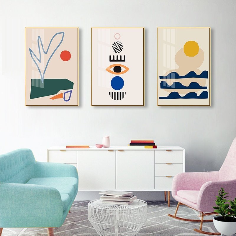Geometric Abstract Wall Painting - Image 2